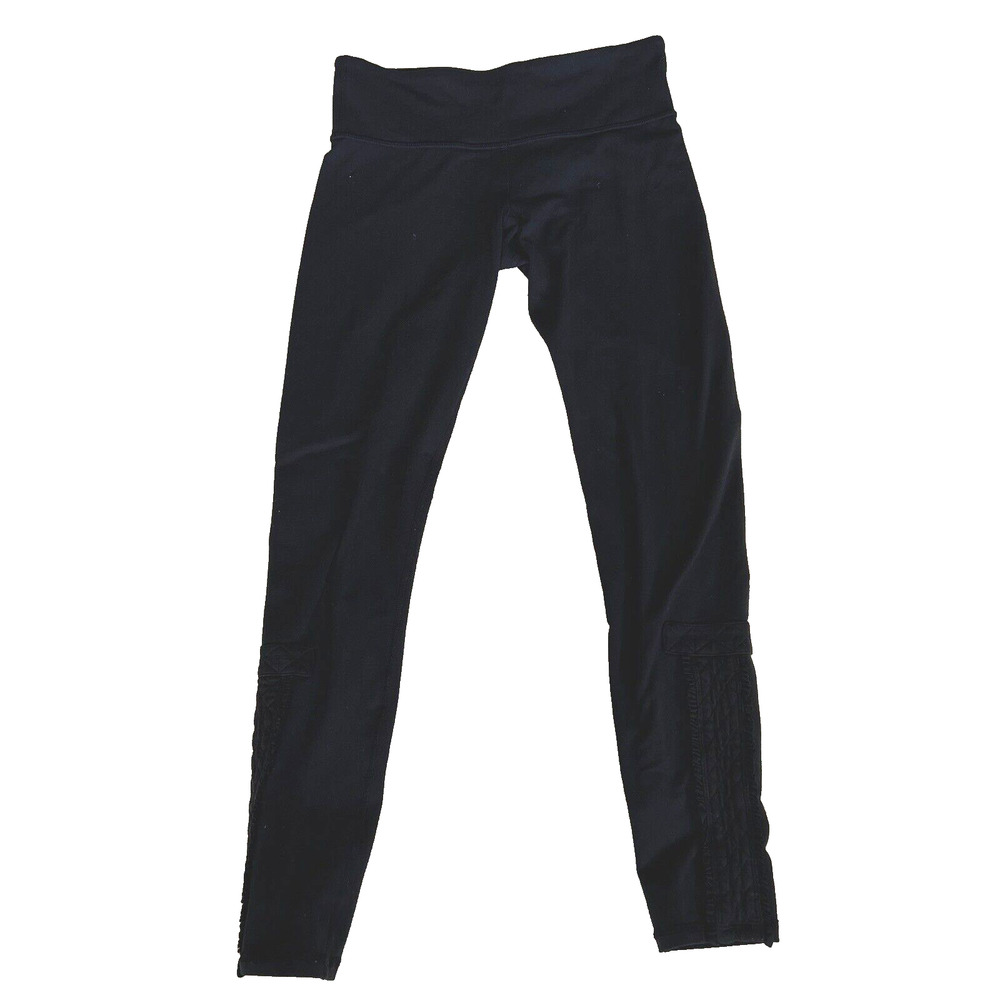 Lululemon Leggings Ruffle bottom Black Size 6 Full length Womens